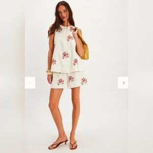 Free People Strada Embroidered Set